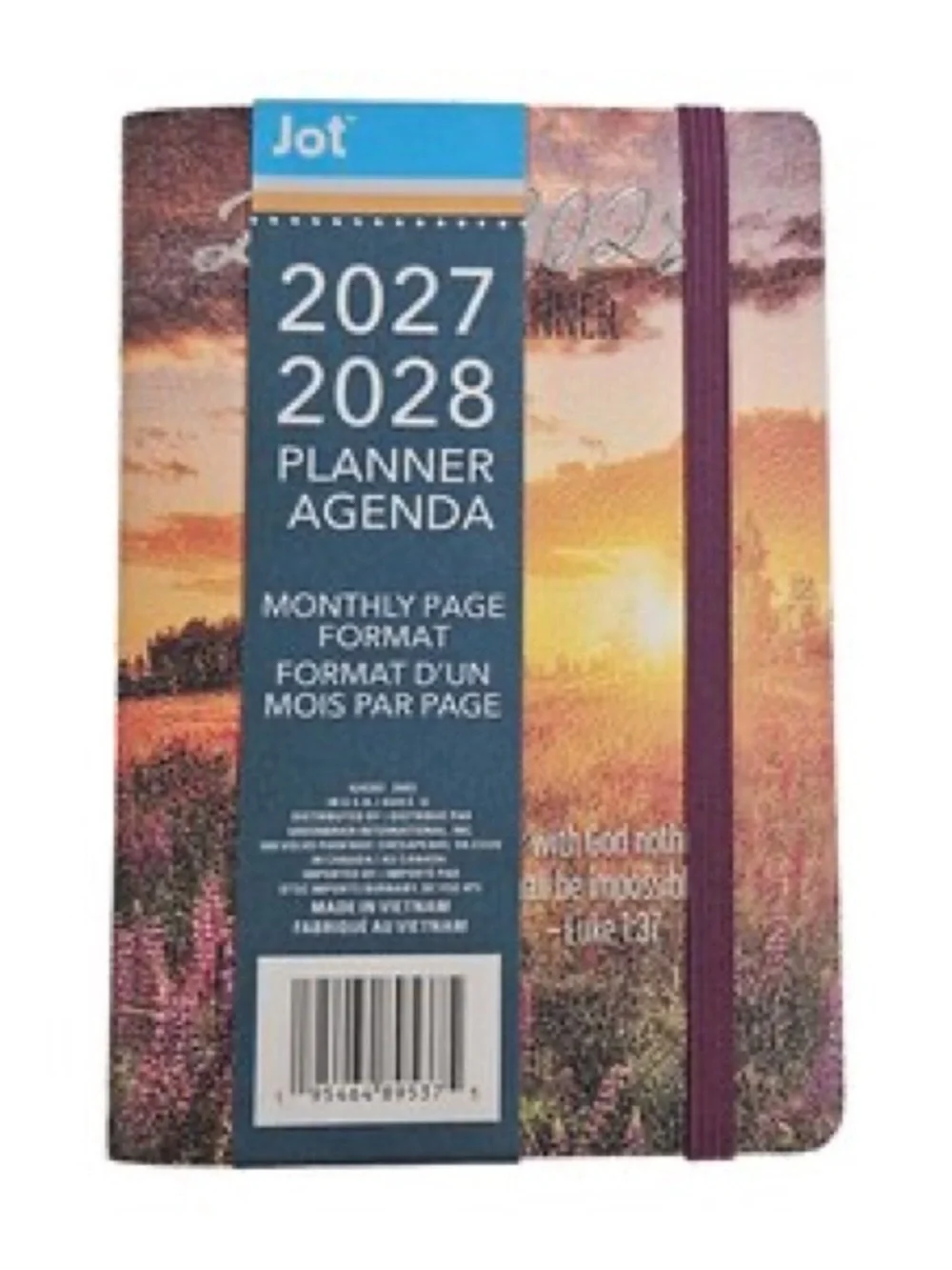 Set of 2 Scripture & Floral Print 2027-2028 Monthly Reference Pocket Planners